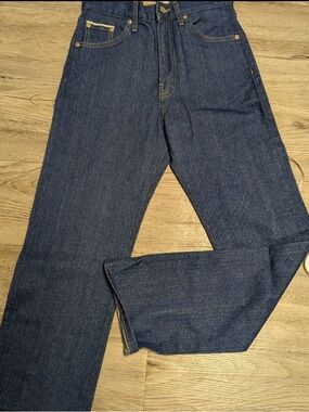 Naked & Famous Denim Straight Leg Jeans in Deep Indigo Blue